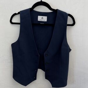 Babaton Navy Tailored Button Vest